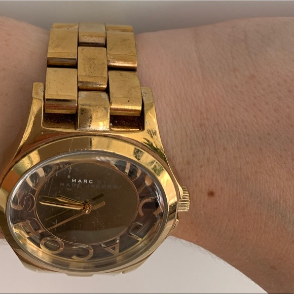 Marc by Marc Jacobs Gold Henry Skeleton Watch - Picture 4 of 12